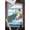 thumbnail image 2 of Lake Tahoe, Water Skier and Lake (12x18 Wall Art Poster, Room Decor), 2 of 3