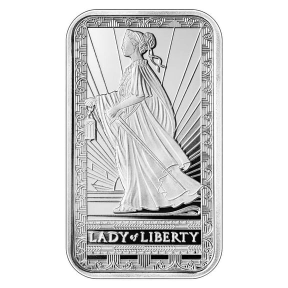 1 oz PAMP Lady of Liberty Silver Bar .999 Fine