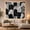 Black Arches, variant on Abstract Geometric Pattern Collage in Dramatic Abstract Style for Home Decor Enthusiasts, Modern Wall Art Decor Housewarming Gift, Tapestry Wall Hanging for Living Room and Bedroom