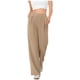 thumbnail image 1 of Amzcrzy Pantalones Vestir Mujer Color Liso S-2XL - Cintura Alta Elástica, Pliegues Frontales, Sin Cremallera, Bolsillos, Para Trabajo Marrón, 1 of 5