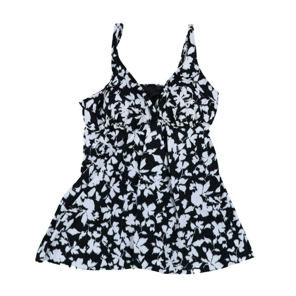 Swim Solutions Women's Plus Size Tankini Swim Black 20W New