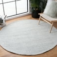 thumbnail image 2 of SAFAVIEH Marbella Lorenzo Striped Area Rug, Light Grey/Ivory, 8' x 8' Round, 2 of 10