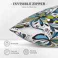 thumbnail image 5 of ZNDUO Square Home Decorative Throw Pillows, Corduroy Abstract Vintage Floral Texture Pattern Couch Pillows, Throw Pillows for Bed, 20"x20", 5 of 8