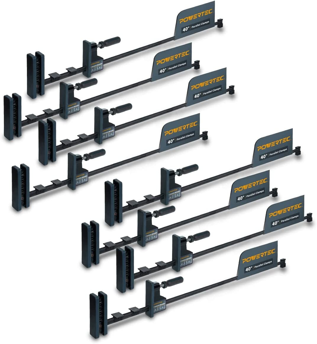 POWERTEC 71602P4 Woodworking Parallel Clamps 40Inch Jaw Bar Clamp