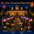 thumbnail image 2 of Luces Solares para Camino con Bandera Americana VOOYVEX Paquete de 8 Impermeables, 2 of 7