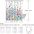 thumbnail image 3 of Colorful Shower Curtain, Kids Shower Curtain Rainbow Shower Curtain Hooks, Waterproof Funny Shower Curtains for Bathroom, Cute Red Polka Dot Circle Kids Bathroom Decor, 72Wx72H Inch, 3 of 5