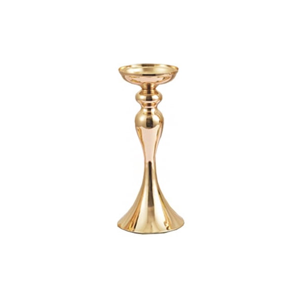 Cateissary Soporte de almacenamiento de velas, organizador de Metal dorado y plateado a la moda, jarrón de flores de para carretera, Bar en casa, Kits de decoración para fiestas Oro/32cm Cateissary HA067966-04