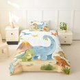 thumbnail image 2 of Homewish Cute Dino Family Twin Duvet Cover,Jungle Animals Twin Bedding,Polkadot Reversible,2-Piece,1 Duvet Cover and 1 Pillowcase, 2 of 6
