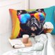 thumbnail image 4 of Fotbe Rainbow Bulldog Sunglasses Funda de Almohada Decorativa Estilo Occidental, Lujo en Algodón, Fundas para Almohadas King, Cojín Estampado para Decoración del Hogar-14"x20", 4 of 6
