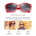 thumbnail image 3 of Giselle Cat Eye Rhinestone Kids Retro Sunglasses for Teens Girls Children Age 6-14 Trendy Glasses, 3 of 7