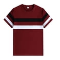 thumbnail image 6 of Afdoent T Shirts For Men Everyday Wear Loose Fitting Color Block Design Summer And Paired With Casual Pants Machine Washable Classic Tee, 6 of 6