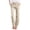 Beige, variant on LEAVINGSUO Linen Pants for Women Plus Size Elastic Waist Women'S Spring Solid Color Lace-Up With And Linen All Straight Leg Casual Pants Khaki L
