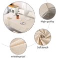 thumbnail image 2 of Nappe Rectangulaire Beige Anti Tache Nappe 140 X 220 Cm Borla Lavable En Coton Et Lin Avec Franges, Nappe De Table Impermeable Para Mesa De Cocina, 2 of 5