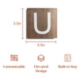 thumbnail image 3 of Stiles Crossword Letter Tiles, Wooden Wall Decor, 3.5 Inch, Walnut, Letter U, 3 of 7