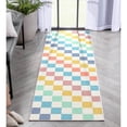 thumbnail image 6 of Well Woven Apollo Square Modern Geometric Multi Blue Flat Pile Easy to Clean 2' x 5' Runner Rug for Hallway Entryway Stair and Kitchen, 6 of 6