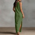thumbnail image 2 of XIAOCHA Solid Maxi Dress For Women Sleeveless V Neck Split Summer Beach Cover Up, 2 of 5