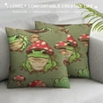 thumbnail image 3 of Creowell Mushrooms Frogs Pillowcase Pillow Cases with Invisible Zipper Luxury Breathable Pillow Cover for Sleeping Home, 3 of 5