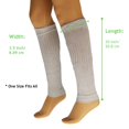thumbnail image 4 of Cotton Leg Warmers for Women Ecru 1 Pair Knitted Retro, 4 of 8