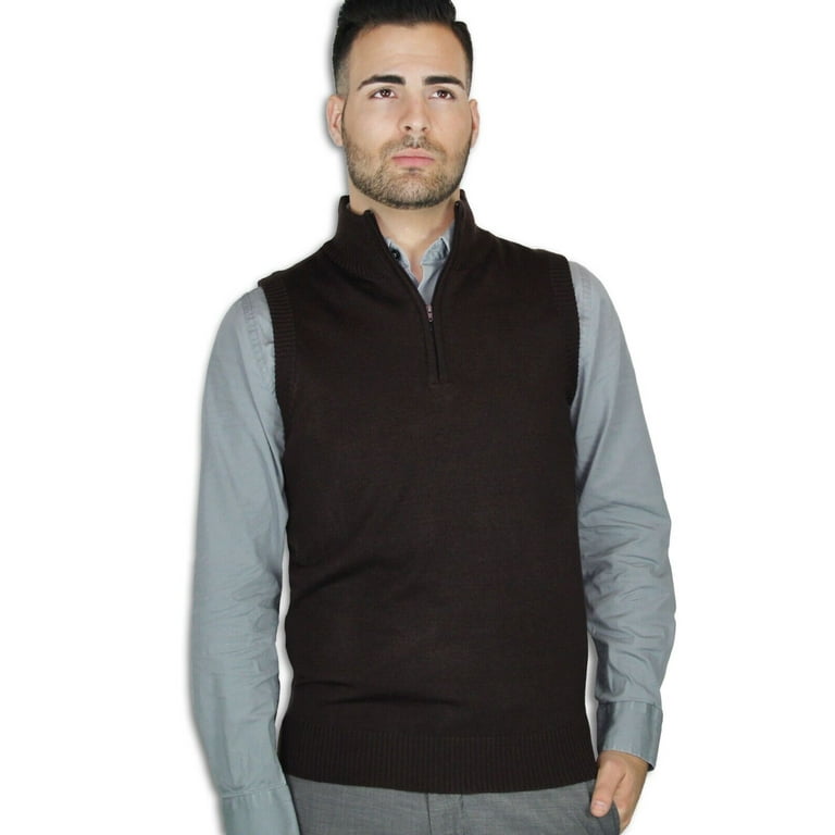 Mens half zip sweater vest best sale