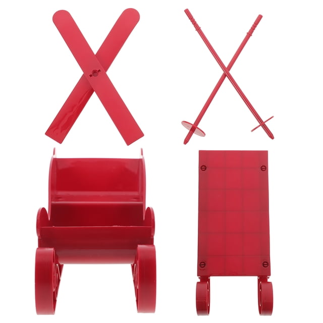 KAKOWELY 1 juego de decoración de trineo pequeño con temática navideña, para adornar tablas de esquí, adornos para fiestas navideñas.