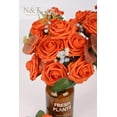 thumbnail image 5 of Artificial Fall Flowers, Fake Flowers Burnt Orange Roses Perfect for DIY Wedding Bridal Bouquets Centerpieces Bridal Shower Party Home Flower Arrangement Decorations, 50Pcs, 5 of 31