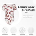 thumbnail image 4 of Balery Different Meat Body de cuello redondo de manga corta para mujer Tops de manga corta Tops básicos-Large, 4 of 7