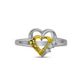 thumbnail image 2 of Sterling Silver Womens Round Diamond Heart Mom Ring .03 Cttw, 2 of 3