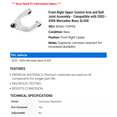 thumbnail image 2 of Front Right Upper Control Arm and Ball Joint Assembly - Compatible with 2003 - 2006 Mercedes-Benz SL500 2004 2005, 2 of 2