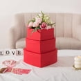 thumbnail image 4 of Red Heart Shaped Gift Boxes with Lids: Set of 3 Cardboard Heart Shaped Boxes for Flowers, Chocolates, and Presents, Large Gift Box for Flower Arrangements and Valentine’s Day Gifts, 4 of 6