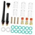 thumbnail image 2 of Kit de 29 accesorios para para -17/18/26, pinzas de electrodos de lente de gas corta, piezas de reparación ligeras, de vidrio n. degree, 2 of 8