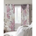thumbnail image 4 of Pink Spring Floral Blackout Curtains for Bedroom Living Room Darkening Curtains 90 Inch Summer Flowers Botanical Vintage Black Out Window Curtain Privacy Window Treatment Grommet Drapes 52"x90"x2, 4 of 9
