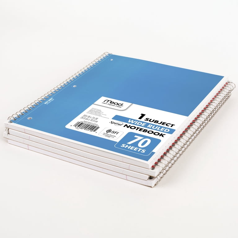 Mead 1-Subject Spiral Notebook, 4-Pack, Wide Ruled photo 6