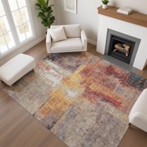 Addison Rugs Mayfield Premium Machine Washable Transitional Modern Taupe Rectangle Rug, 2'6" x 3'10"