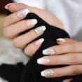 thumbnail image 1 of CoolNail Coffin Nail Tips Clásico Mate Negro Gris Bailarina Uñas postizas Uñas completas Puntas de uñas falsas con parte superior plana, 1 of 5