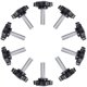thumbnail image 1 of 10 piezas de tornillos moleteados de cabeza de estrella de plástico duradero Perillas de manija de hierro Tornillos de sujeción de pestillo de maquinaria M6x25 mm, 1 of 5
