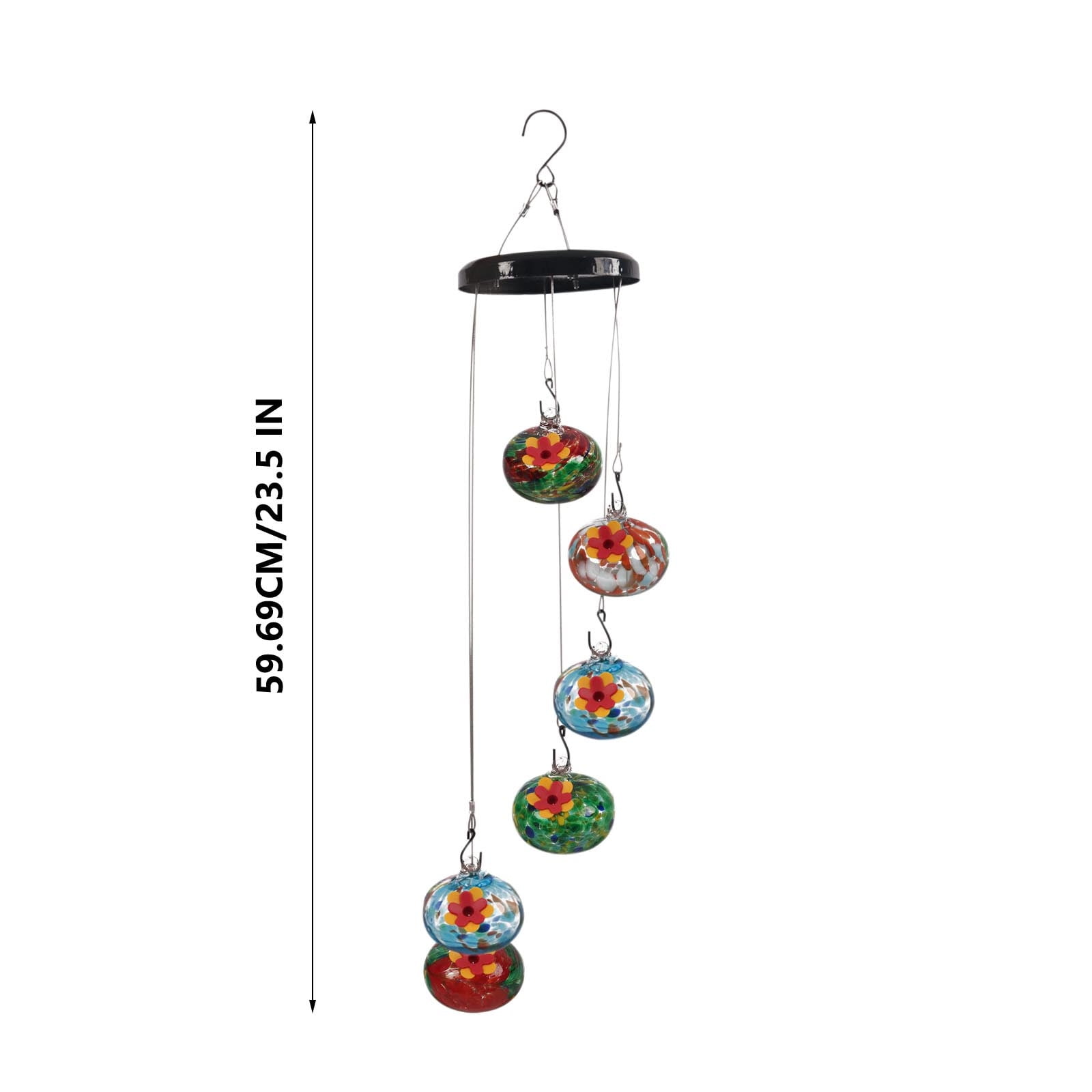Leak-Proof Hummingbird Feeder for Outdoors, Ant & Bee Resistant with 4 Feeding Ports by PALIFEUR
