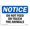 thumbnail image 1 of SignMission OS-NS-P-1824-L-11273 Panneau de Signalisation - Ne Pas Nourrir Ou Toucher les Animaux, 1 of 1