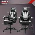 thumbnail image 3 of Waleaf Gaming Chair, Ergonomic Heavy Duty Design, Gamer Chair with Footrest and Lumbar Support, Large Cushion High Back Office Chair, Big and Tall Computer Chair, 3 of 7
