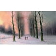 thumbnail image 3 of Christiansen "Snow Scene - Wanstead Park" (19th) Glossy Poster (50.5"x84), 3 of 4