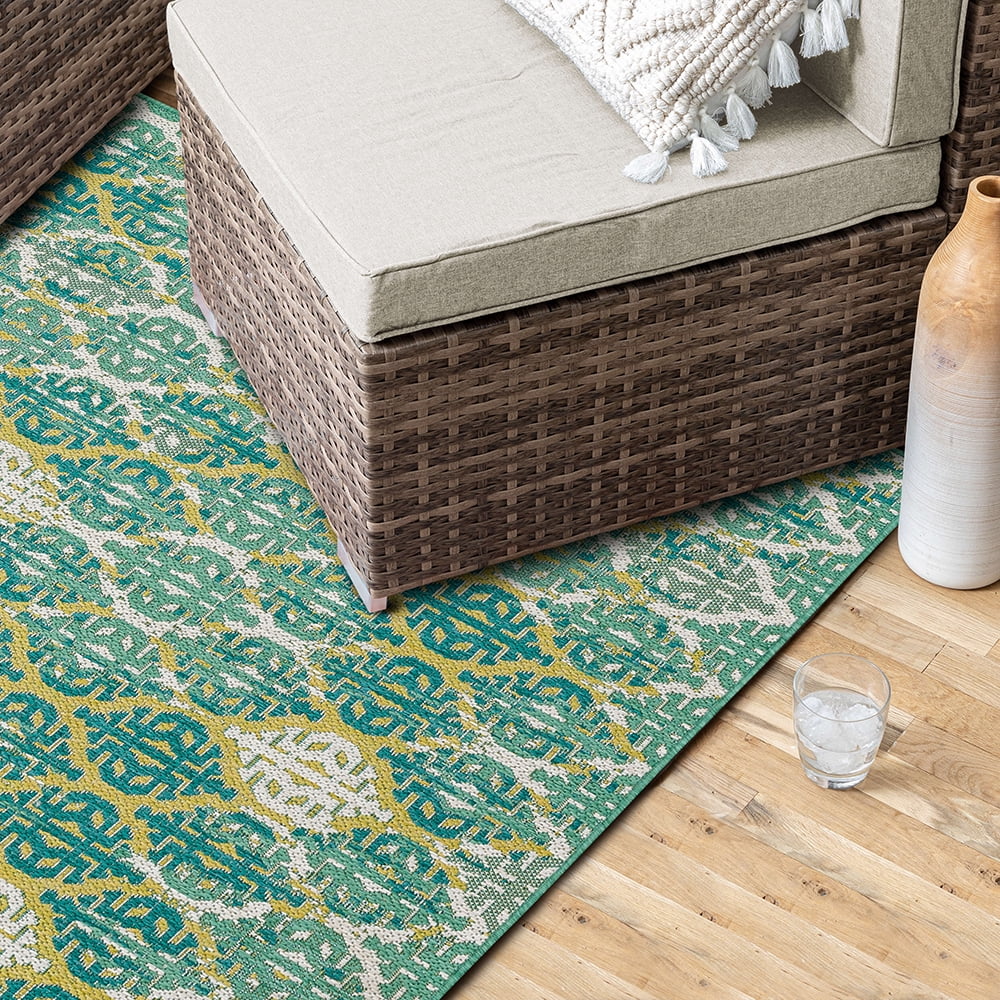 Mohawk Home Ronda Outdoor Area Rug, Teal, 8' x 10'