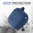 thumbnail image 3 of Funda protectora de silicona Brujula AirPods 4, color azul oscuro, 3 of 6
