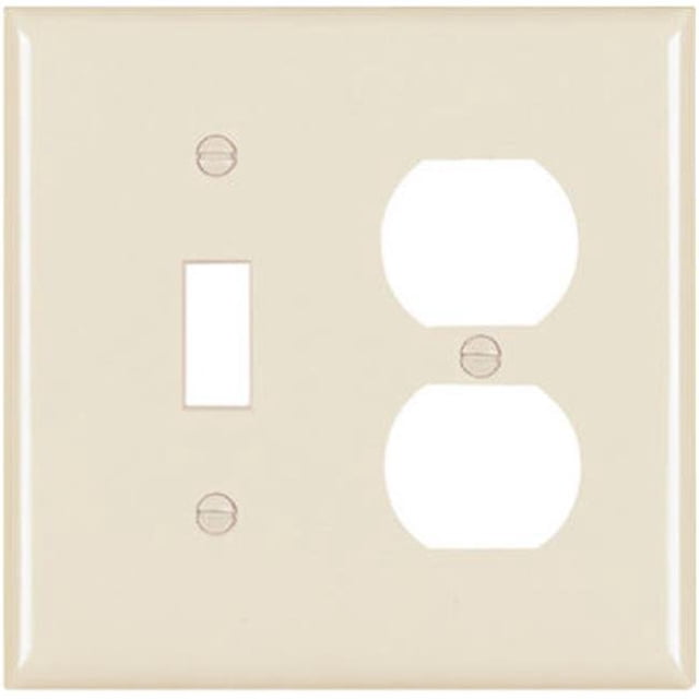 TP18LACC12 1 Toggle Wall Plate, 2 Gang, Light Almond