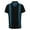 Black/Teal1, variant on Men's Modern Fit Short Big & Tall Sleeve Guayabera Button Down Shirt (Medium, Black/Teal1)