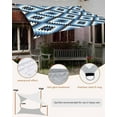 thumbnail image 5 of Sun Shade Sail 12x16Ft Boho Moroccan Blue Black and White Geometric Uv Block Sunshade Canopy Outdoor Shade Cover Rectangle Shade Cloth For Patio Garden Yard Deck Pergola, 5 of 6