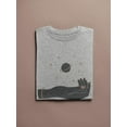 thumbnail image 3 of Planet Floating On A Hand Shaped T-Shirt Women -Image by Shutterstock, Female x-Large, 3 of 4
