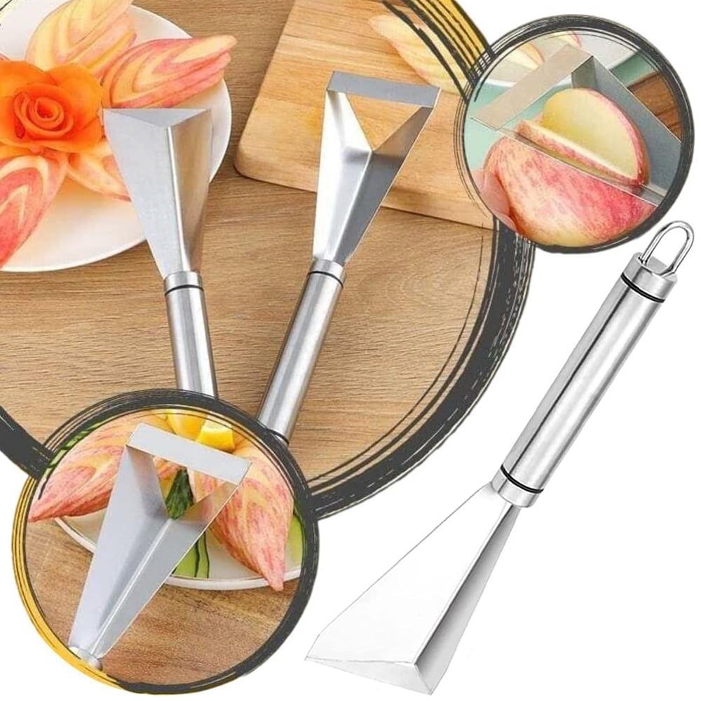 1Pcs Fruit Carving Knife, Fruit Vegetable Dish Decorating Carving Tool,  Triangular Shape Stainless Steel Food Carving Knife Cutter - Walmart.com