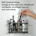 thumbnail image 4 of Clearance Under 5$ Storage Rack FNGZ Iron Toothbrush Rack Bathroom Punch-Free Storage Rack Creative Wall-Mounted Electric Toothbrush Holder, 1*Toothbrush Rack, 4 of 9