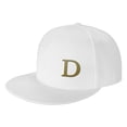 thumbnail image 1 of ZICANCN Alphabet D Pattern Baseball Caps, Trucker Hats for Men And Women, Adjustable Breathable Flat Caps, White, 1 of 6