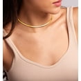 thumbnail image 2 of PROSTEEL 3mm Herringbone Chain Necklace Women Gold Plated Chokers Stainless Steel Link Chain 12.5inches for Mom Daughter Birthday Gift, 2 of 6