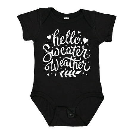 

Inktastic Winter Hello Sweater Weather in White Gift Baby Boy or Baby Girl Bodysuit